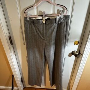 Talbots Italian Herringbone Grey/Blue  WT- never worn  Wide Leg Women's Trousers